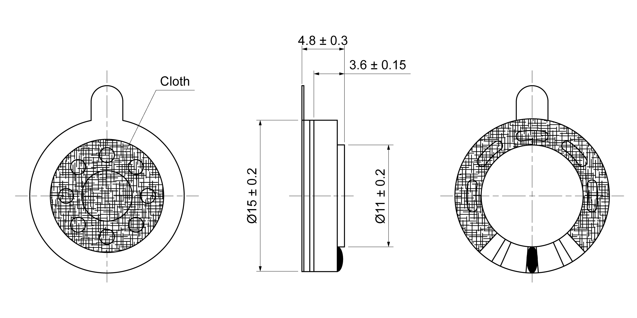 OSR15R-4.8F1.2W8A Mechanical Drawing